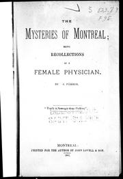 Cover of: The mysteries of Montreal by by Ch. Führer.