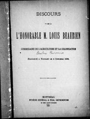 Cover of: Discours prononcé à Nicolet le 4 octobre 1896