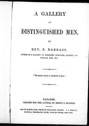 Cover of: A gallery of distinguished men