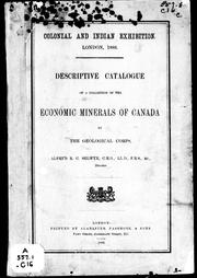 Cover of: Descriptive catalogue of a collection of the economic minerals of Canada