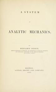 Cover of: A system of analytic mechanics.