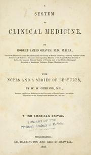 Cover of: A system of clinical medicine.