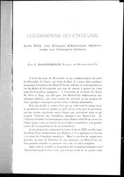 Cover of: Les Canadiens des Etats-Unis: Léon XIII aux évêques d'Amérique relativement aux immigrés italiens