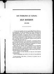 Cover of: Jean Bourdon, 1634-1668 by Auguste Gosselin