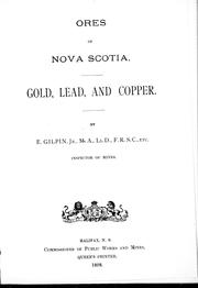 Cover of: Ores of Nova Scotia by by E. Gilpin.
