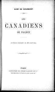 Cover of: Les canadiens de France