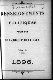 Renseignements politiques pour les électeurs, no. 2, 1896