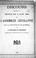 Cover of: Discours prononcé à la séance du 3 juin 1892 de l'Assemblée législative de la province de Québec