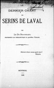 Le dernier chant des serins de Laval by J. M. Beausoleil