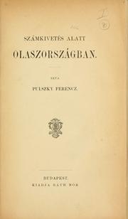 Cover of: Számkivetés alatt Olaszországban.