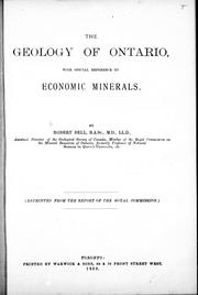 Cover of: The geology of Ontario, with special reference to economic minerals