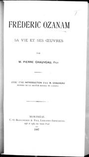 Cover of: Frédéric Ozanam, sa vie et ses oeuvres