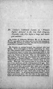 Cover of: Woman's rights by delivered by Charles A. Counter ; with an autobiography of the author.