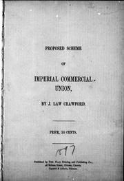Cover of: Proposed scheme of imperial commercial union