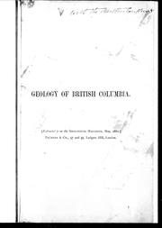 Cover of: Sketch of the geology of British Columbia