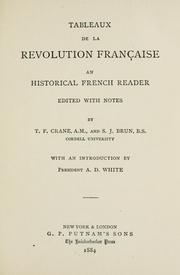 Cover of: Tableaux de la révolution française: an historical French reader ed. with notes