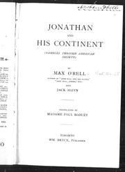 Cover of: Jonathan and his continent by by Max O'Rell and Jack Allyn ; translated by Madame Paul Blouet.