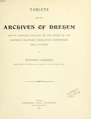 Tablets from the archives of Drehem by Stephen Langdon