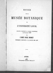 Cover of: Notice sur le Musée botanique de l'Université Laval by Ovide Brunet