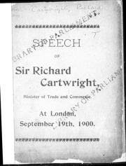 Cover of: Speech at London, Sept. 19th, 1900