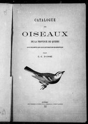 Cover of: Catalogue des oiseaux de la province de Québec by C.-E Dionne