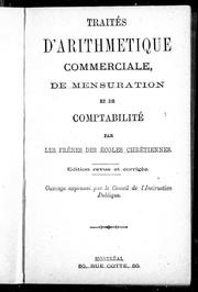 Cover of: Traités d'arithmétique commerciale, de mensuration et de comptabilité