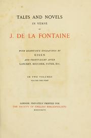 Cover of: Tales and Novels in verse by Jean de La Fontaine