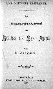 Cover of: Une histoire édifiante by H. Giroux