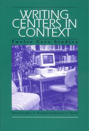 Cover of: Writing centers in context: twelve case studies