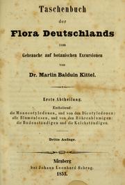 Cover of: Taschenbuch der Flora Deutschlands by Martin Balduin Kittel