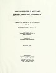 Tax expenditures in Montana by Jeff Martin