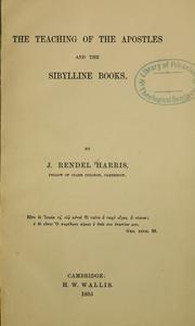 Cover of: Teaching of the Apostles and the Sibylline books by J. Rendel Harris