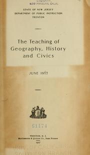 Cover of: The teaching of geography, history and civics, June 1917