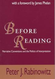 Before reading by Rabinowitz, Peter J.