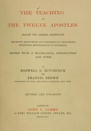 Cover of: The Teaching of the twelve apostles =: [Didache ton dodeka apostolon (romanized form)]