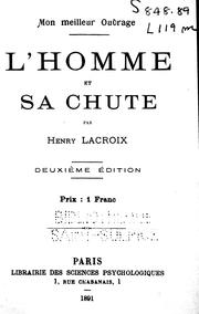 Cover of: L' homme et sa chute