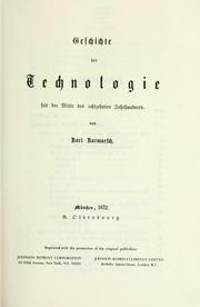 Cover of: Geschichte der Technologie seit der Mitte des achtzehnten Jahrhunderts.