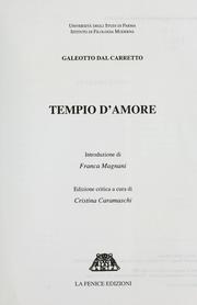Tempio d'amore by Galeotto Del Carretto