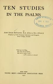 Cover of: Ten studies in the Psalms by John Edgar McFadyen