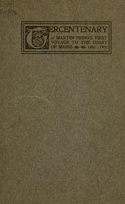 Cover of: Tercentenary of Martin Pring's first voyage to the coast of Maine, 1603-1903. by Maine Historical Society
