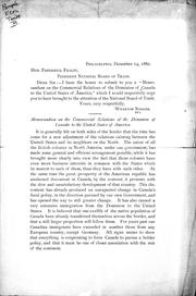 Cover of: Memorandum on the commercial relations of the Dominion of Canada to the United States of America