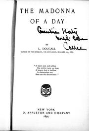 Cover of: The madonna of a day: by L. Dougall.