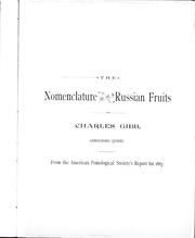 Cover of: The nomenclature of our Russian fruits