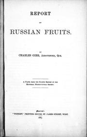 Cover of: Report on Russian fruits