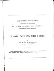 Cover of: Niagara Falls and their history by Grove Karl Gilbert