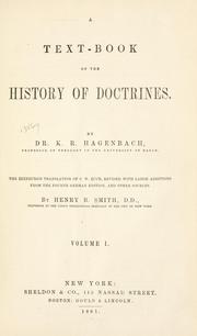 Cover of: A text-book of the history of doctrines