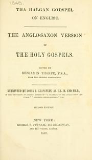 Cover of: Tha Halgan Godspel on Englisc: the Anglo-Saxon version of the holy Gospels
