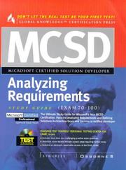 Cover of: MCSD Analyzing Requirements by Syngress Media