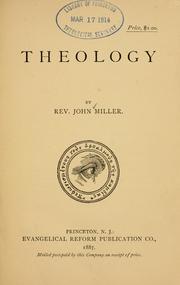 Cover of: Theology by Miller, John