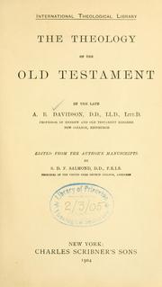 Cover of: The theology of the Old Testament by Davidson, A. B.